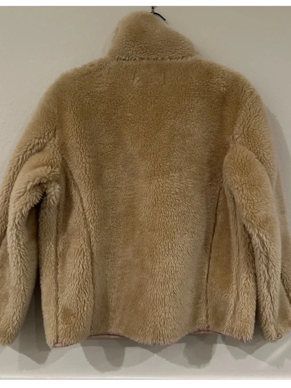 Coach 4584 Sherpa Fleece Zip Jacket, Colorblock Trim Retro Oval C Logo Gorpcore